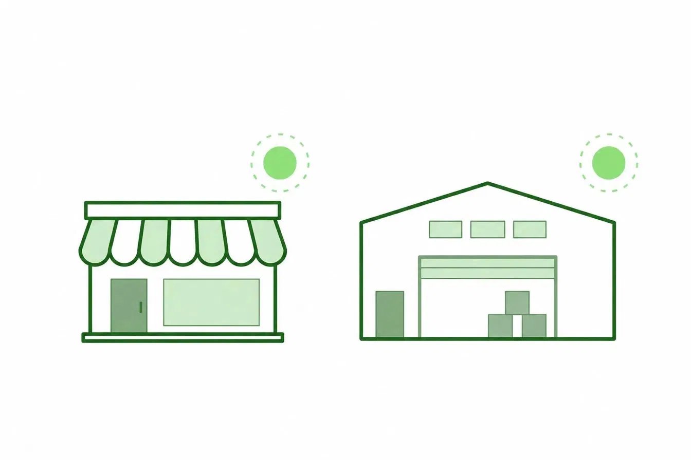 Hampshire shop and warehouse with solar